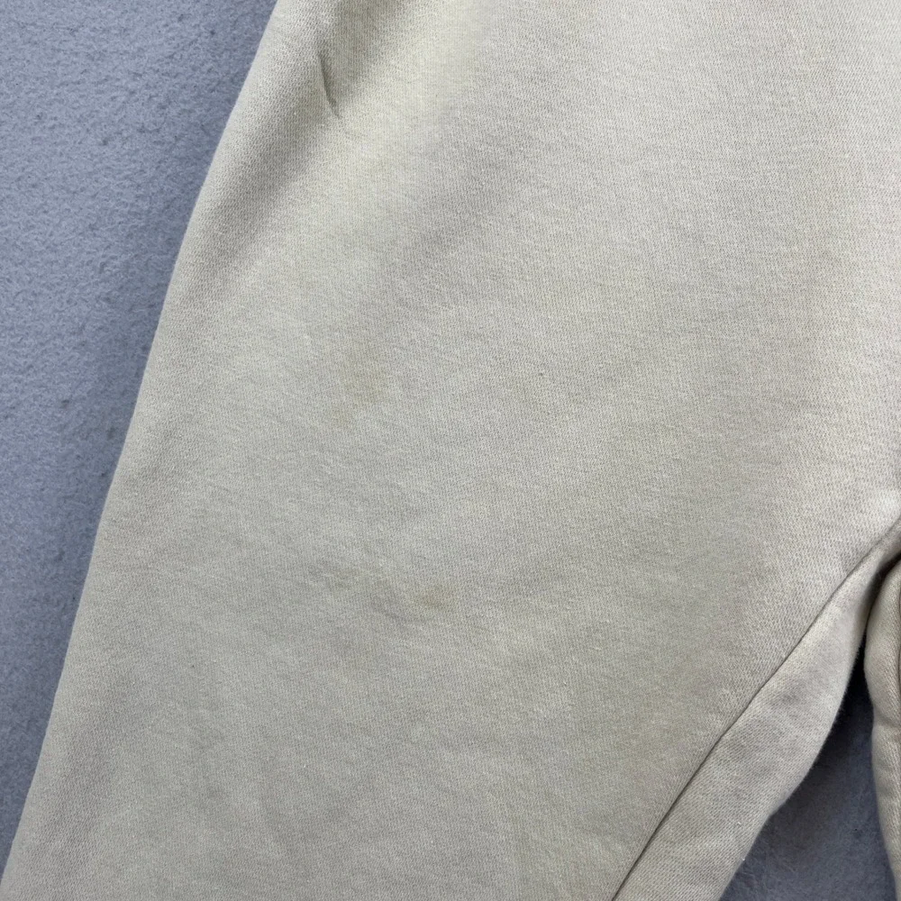Champion Jogger Sweatpants Mens L Cream Fleece Elastic Sweats Casual Athleisure